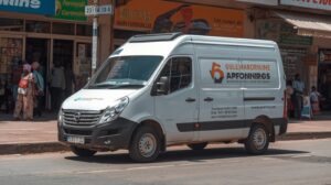 Delivery van on Lusaka street.